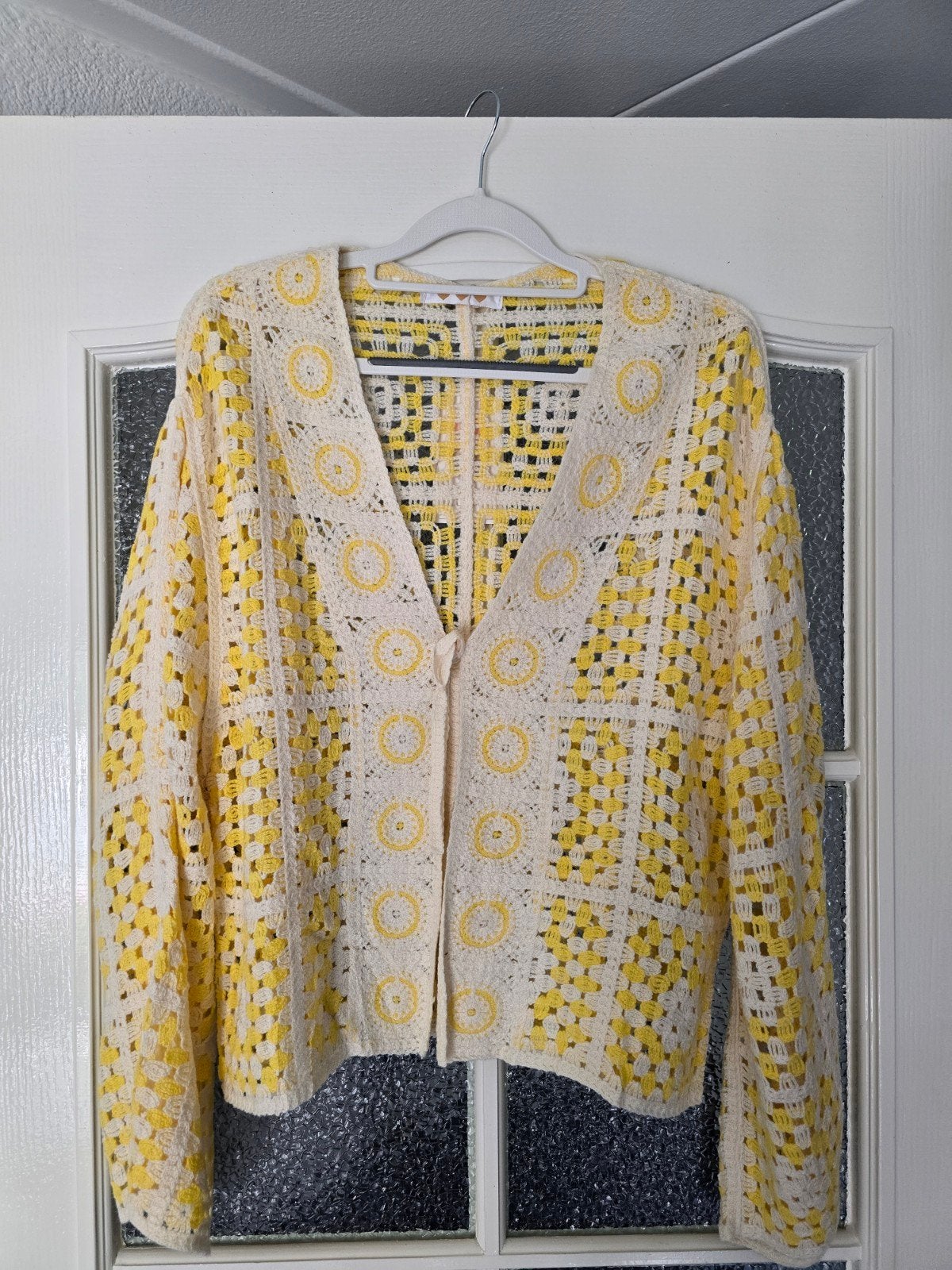 nieuw gehaakt vest geel creme 38 40 42 44, Ophalen of Verzenden, Nieuw, Maat 38/40 (M), Geel