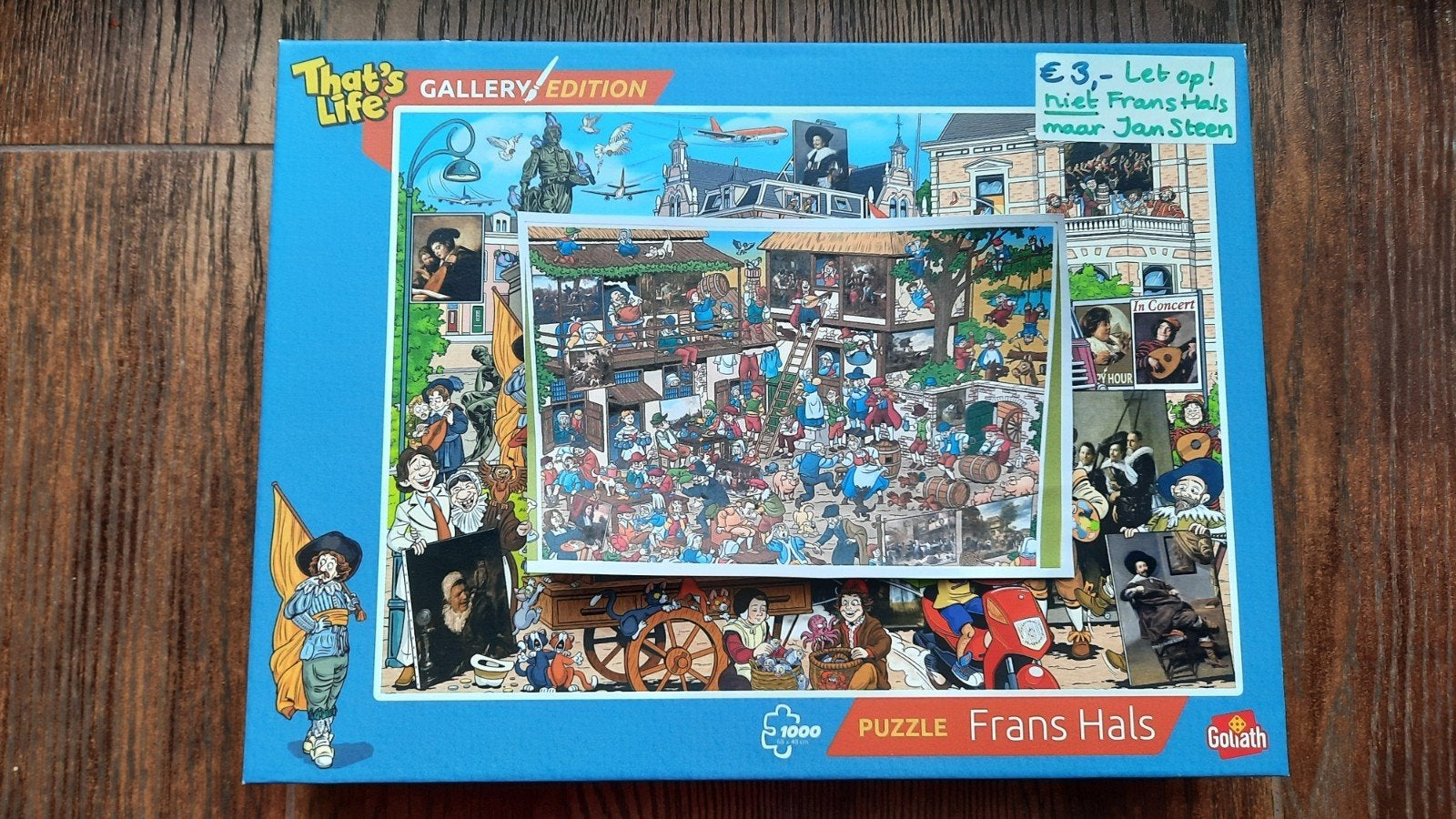 Puzzel Jan Steen van That's life Gallery Edition, Ophalen of Verzenden, 500 t/m 1500 stukjes, Nieuw, Legpuzzel
