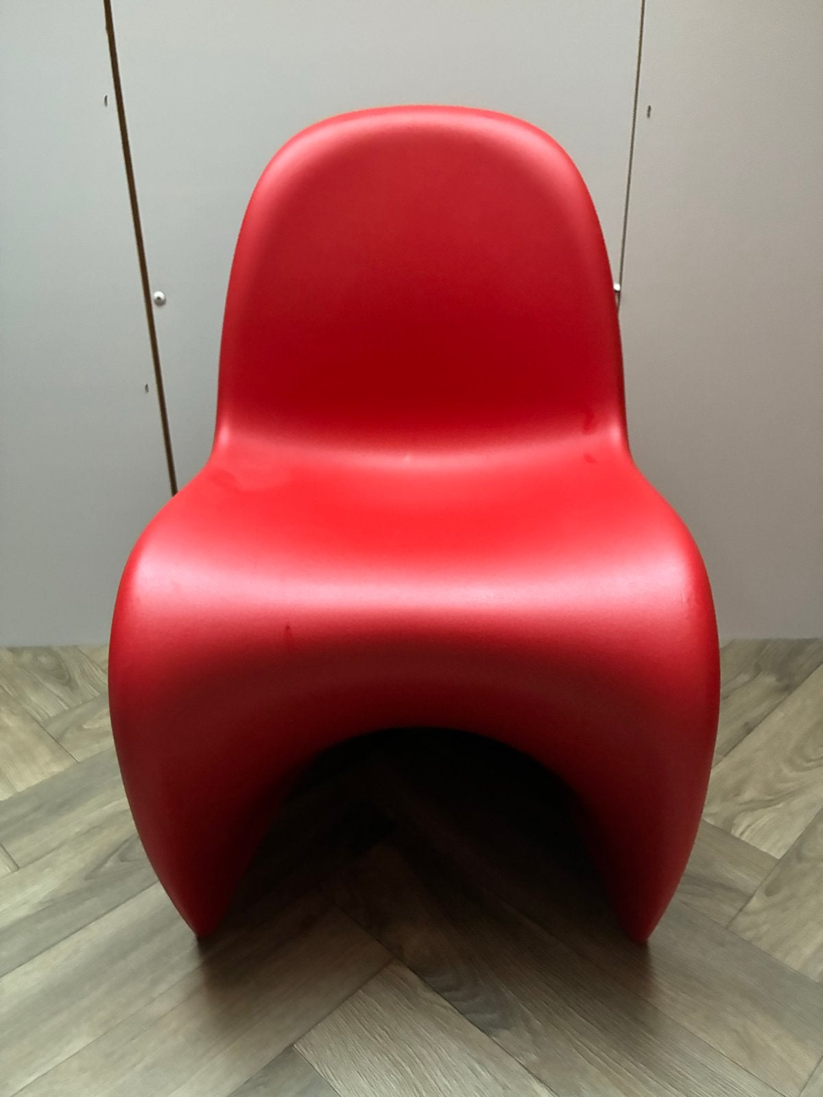 Vitra Panton Chair - Rode Design Stoel van Verner Panton, Huis en Inrichting, Ophalen, Kunststof, Gebruikt, Design