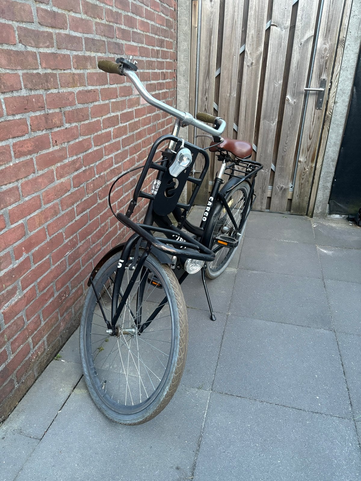 Spirit Cargo fiets 24 inch - Zwart, Gebruikt, Fietsen en Brommers, Terugtraprem, Gebruikt, 47 tot 50 cm, Versnellingen