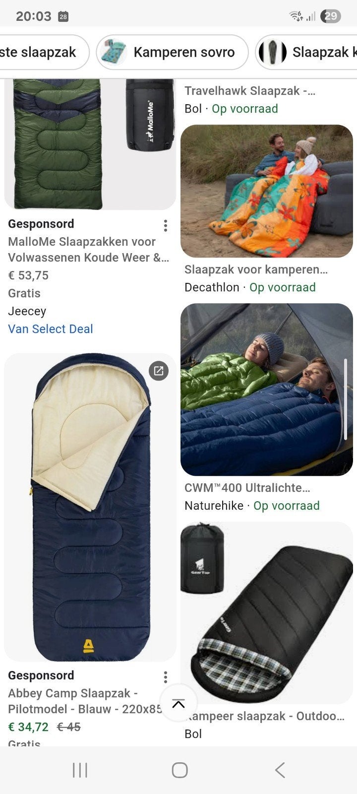 gezocht gratis slaapzakken!, Ophalen, Gebruikt