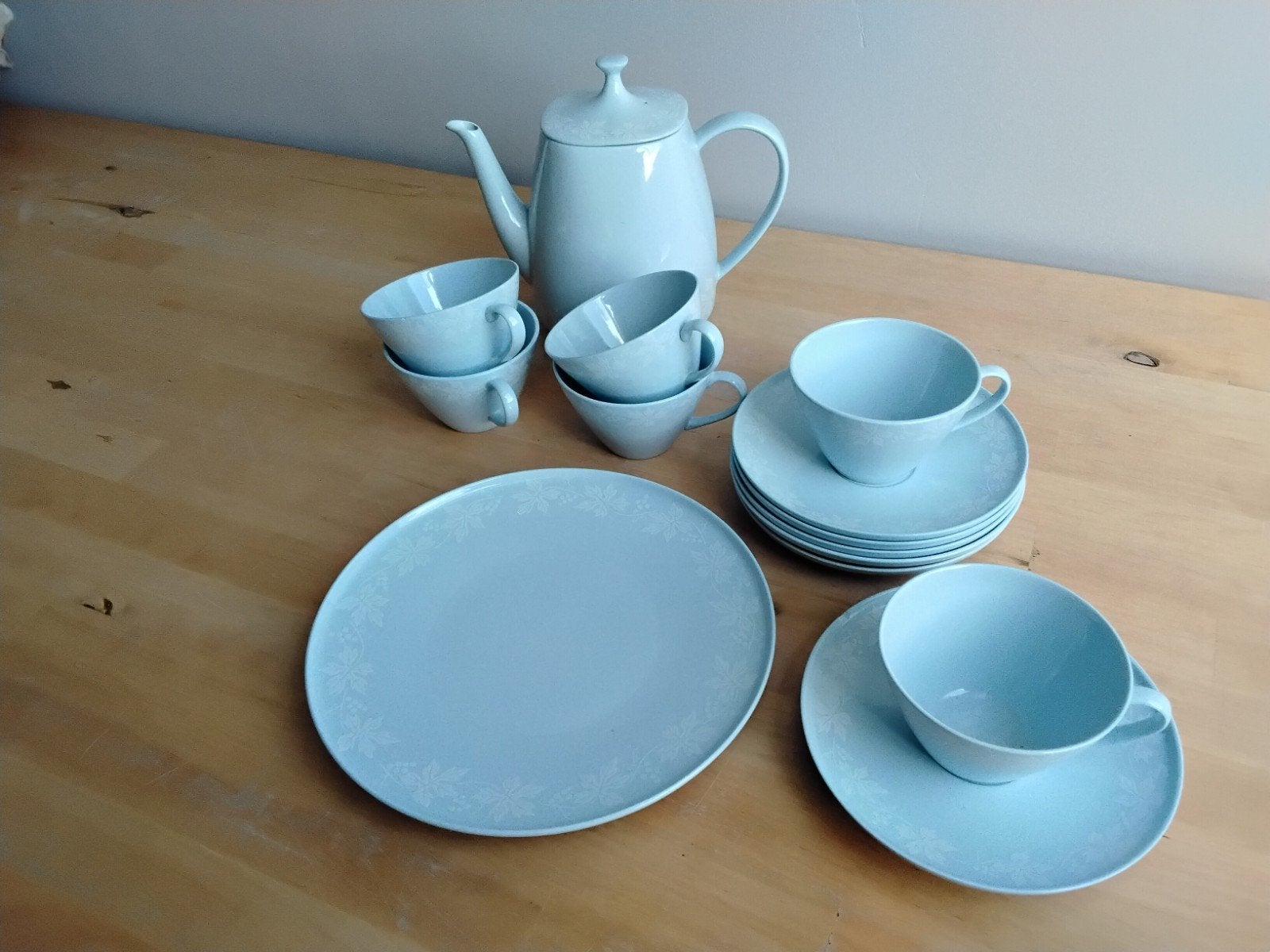 Royal Spinx Porselein Theeservies 'Blauwe Wingerd' Jaren 60, Ophalen