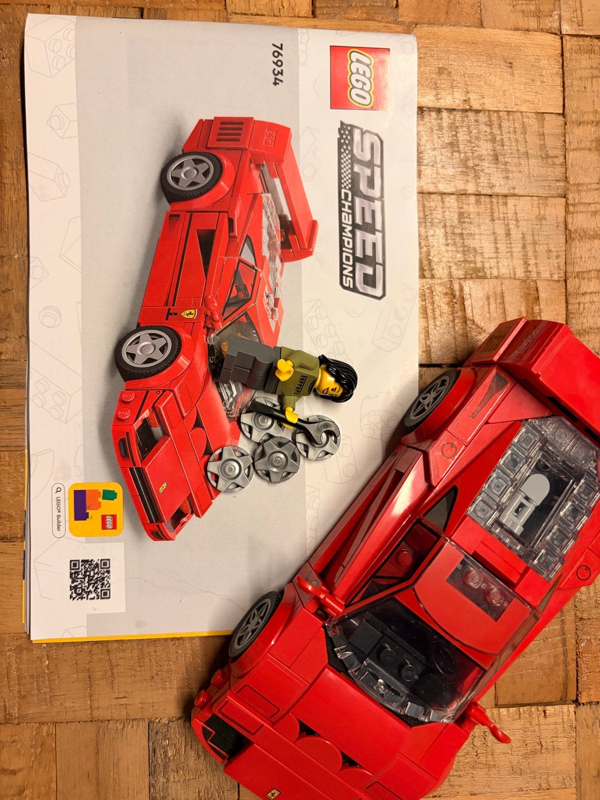 Lego Speed Champions Ferrari F40 Competizione 76934, Kinderen en Baby's, Lego, Zo goed als nieuw, Compleet, Complete set