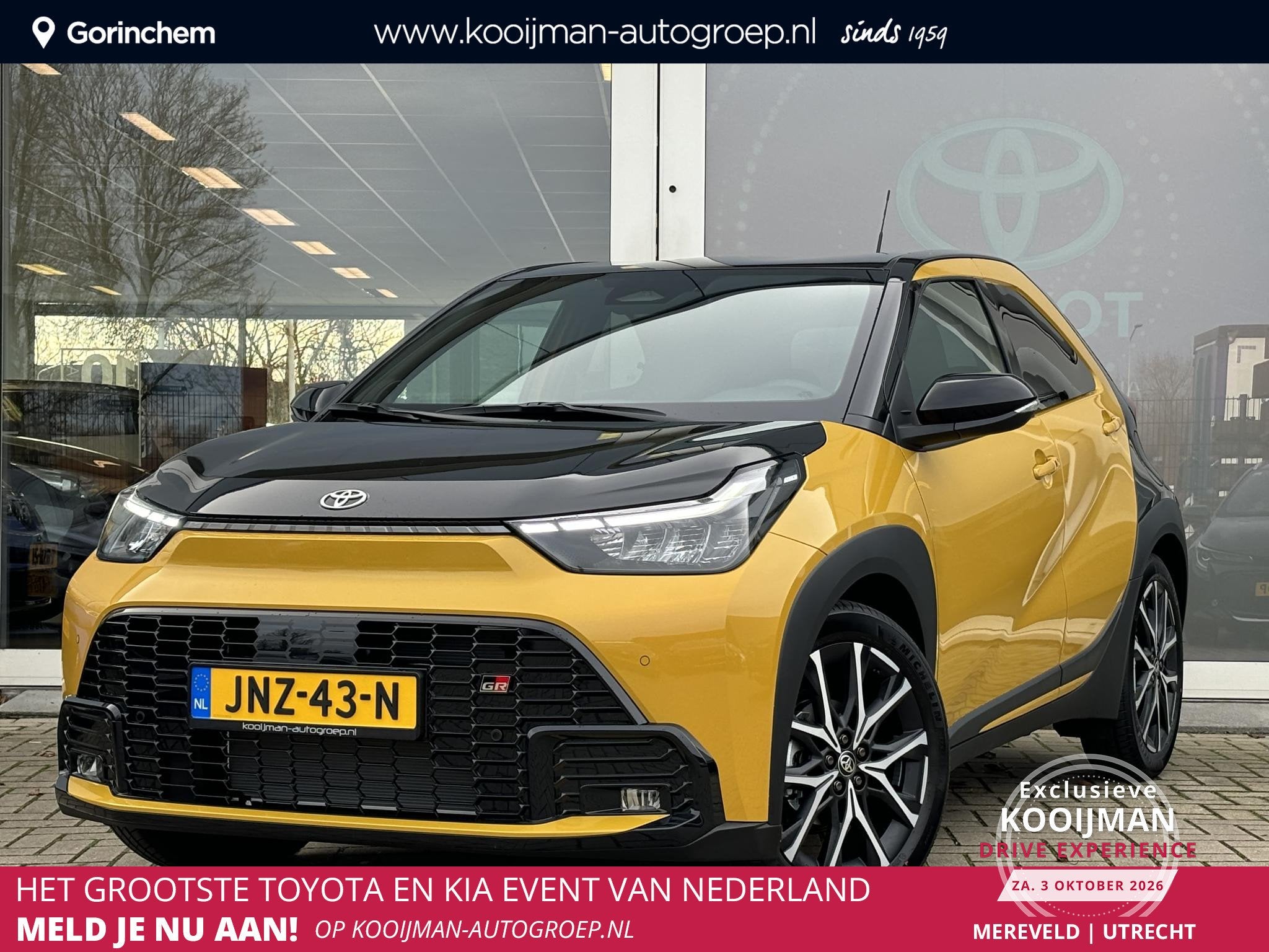 Toyota Aygo X Hybrid 115 GR Sport, Stof, Gebruikt, Euro 6, Automatische klimaatregeling