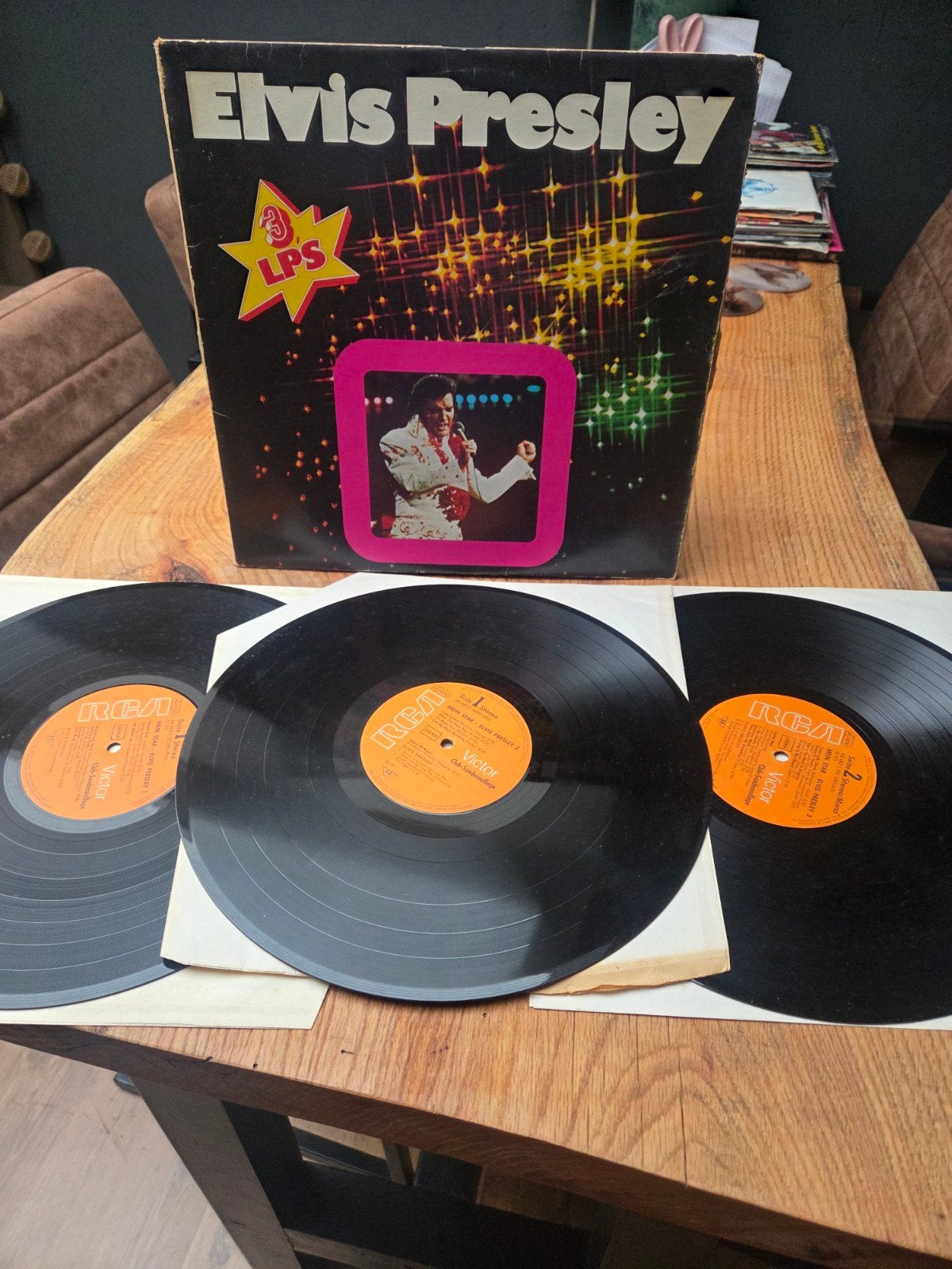 Elvis Presley - 3 LPS Boxset (Pop, Rock), Boxset, Gebruikt, Pop, Ophalen of Verzenden
