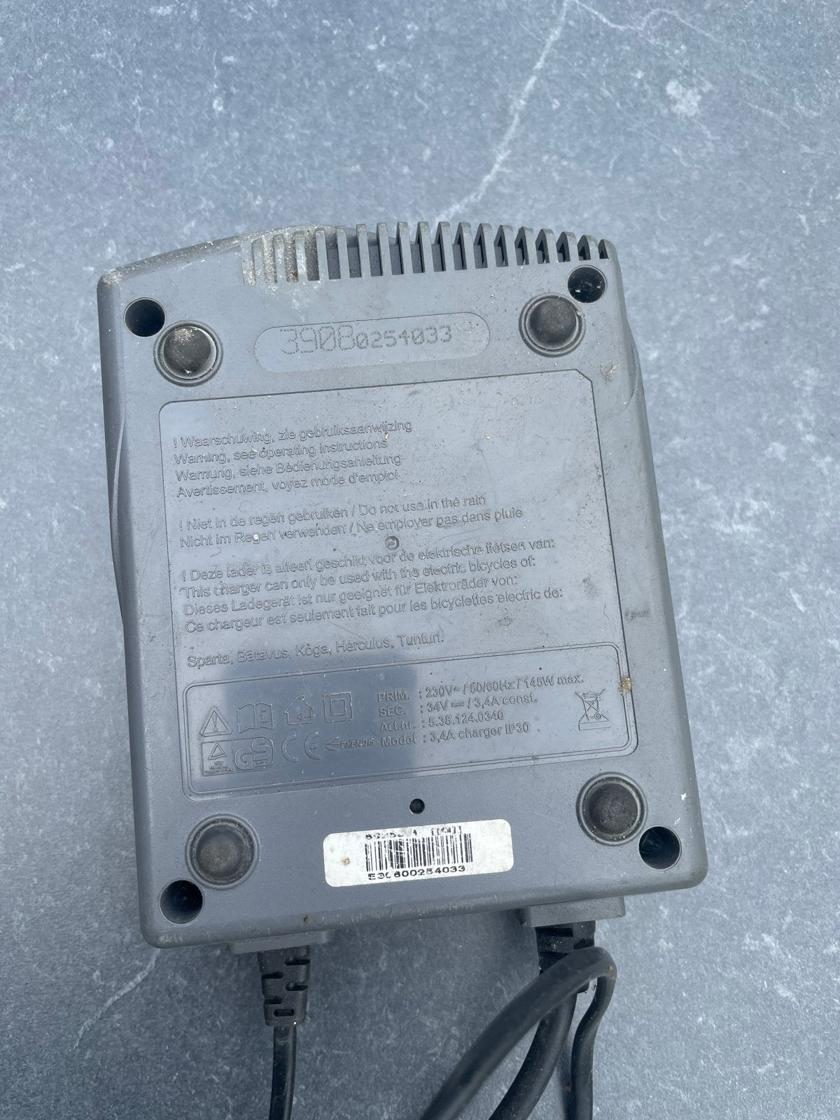 E-bike oplader Sparta, Batavus, Hercules, Union, Ophalen of Verzenden, Gebruikt