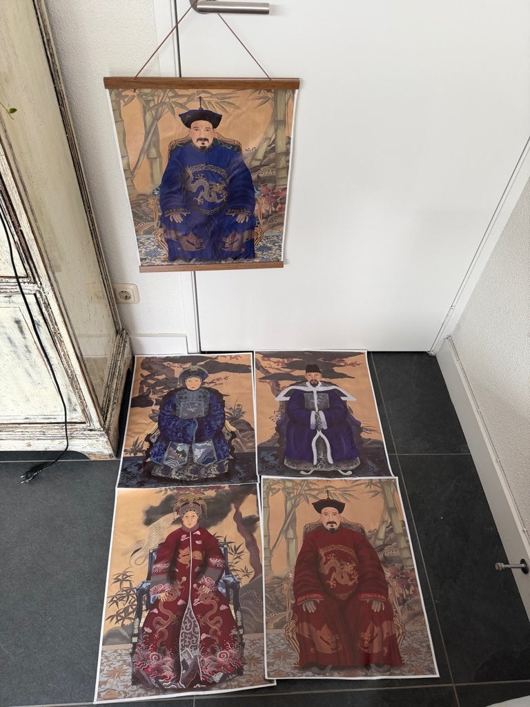 Chinese poster keizer keizerin Chinees afdruk, Nieuw, Ophalen of Verzenden, https://verburgtvintage.nl/#contact, Schipluidenlaan 20 5035KJ Tilburg