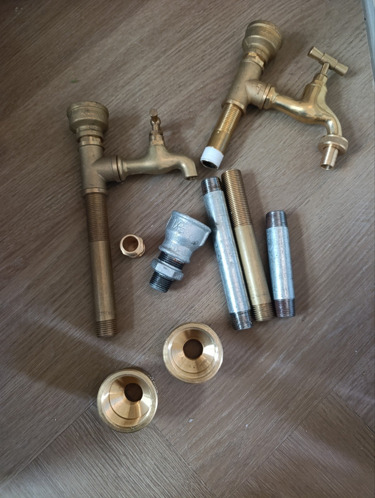 Diverse kranen en fittingen, nieuw Bonfix messing, Ophalen of Verzenden, Gebruikt, Koper, Kraan