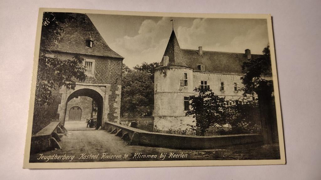 Klimmen Jeugdherberg Kasteel Rivieren, Verzamelen, Ansichtkaarten | Nederland, Ophalen of Verzenden, 1940 tot 1960