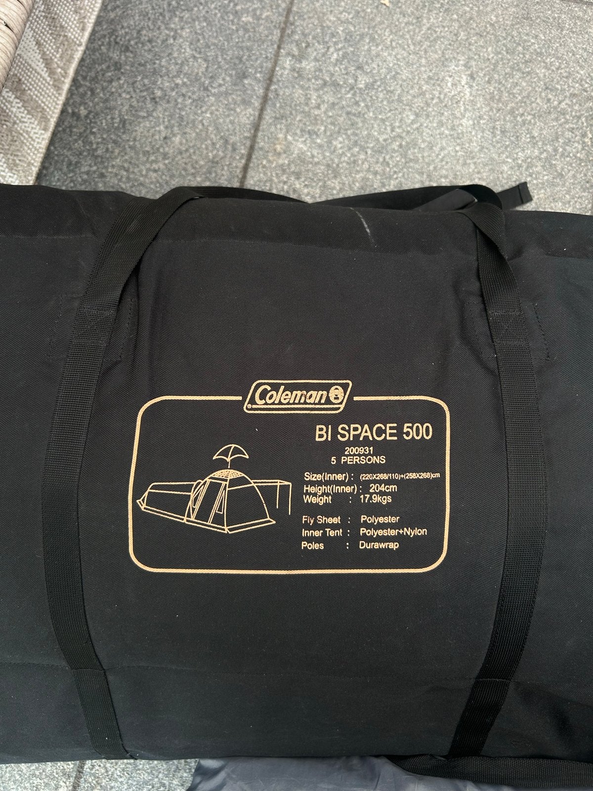 Coleman Bi Space 500. 4 a 5-persoons tent, Caravans en Kamperen, Tenten, Ophalen, Gebruikt, Tot en met 4