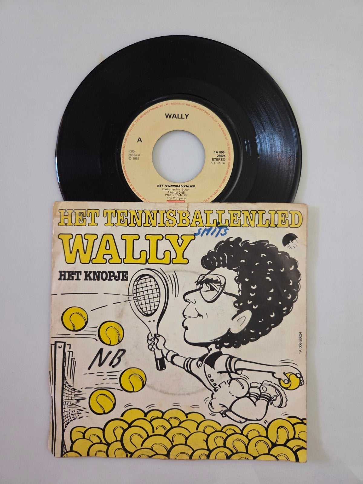 Wally - Het tennisballenlied, Ophalen of Verzenden, Gebruikt, 7 inch, Nederlandstalig