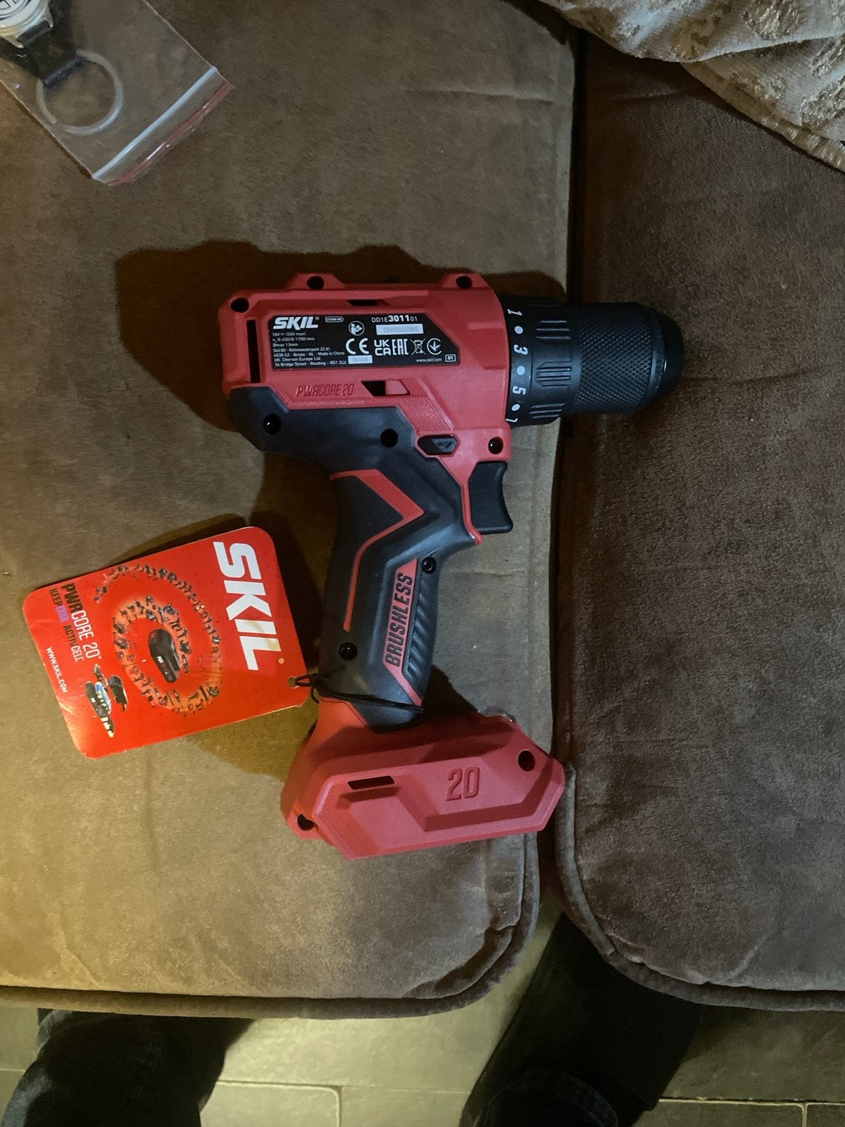 SKIL PWRCORE 20V Accuboormachine - Borstelloos, 600 watt of meer, Variabele snelheid, Ophalen of Verzenden, Zo goed als nieuw