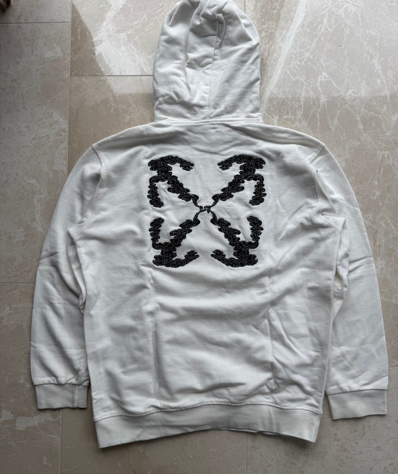 Off-White Brushes Arrow White Hoodie, Kleding | Heren, Truien en Vesten, Ophalen of Verzenden, Zo goed als nieuw, Maat 56/58 (XL)