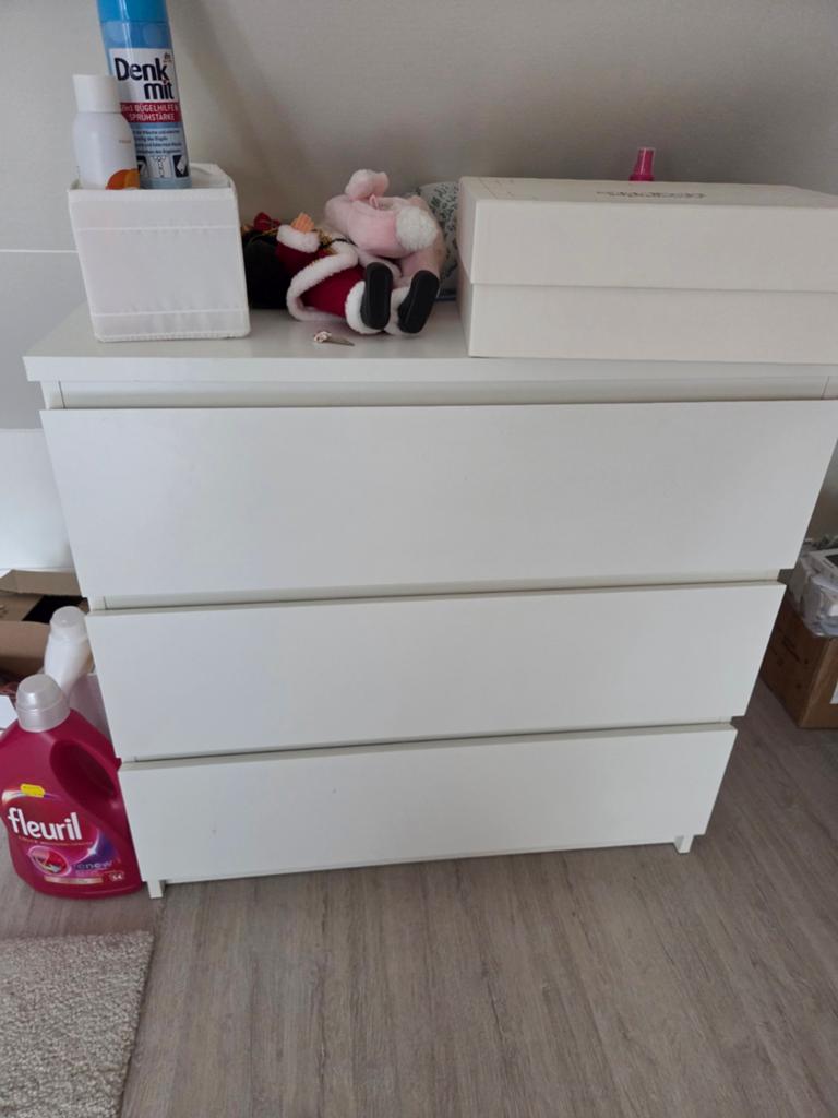 IKEA ladekast met 3 lades - Wit, in goede staat, Ophalen, Overige materialen, Gebruikt, 50 tot 100 cm