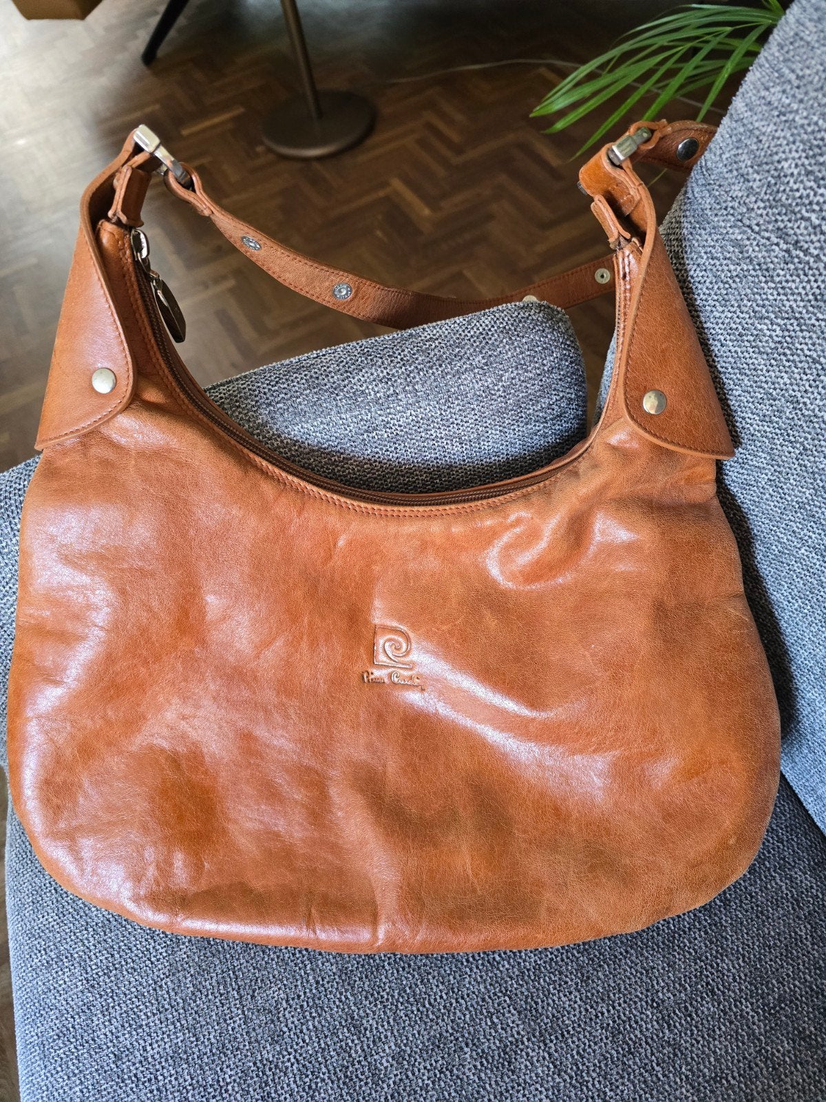 Pierre Cardin Leren Schoudertas - Cognac, Verzenden, Gebruikt, Bruin, Schoudertasje