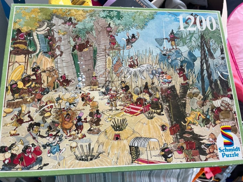 Schmidt Puzzel 1200 stukjes - Jungle Avontuur, Ophalen of Verzenden, 500 t/m 1500 stukjes, Gebruikt, Legpuzzel