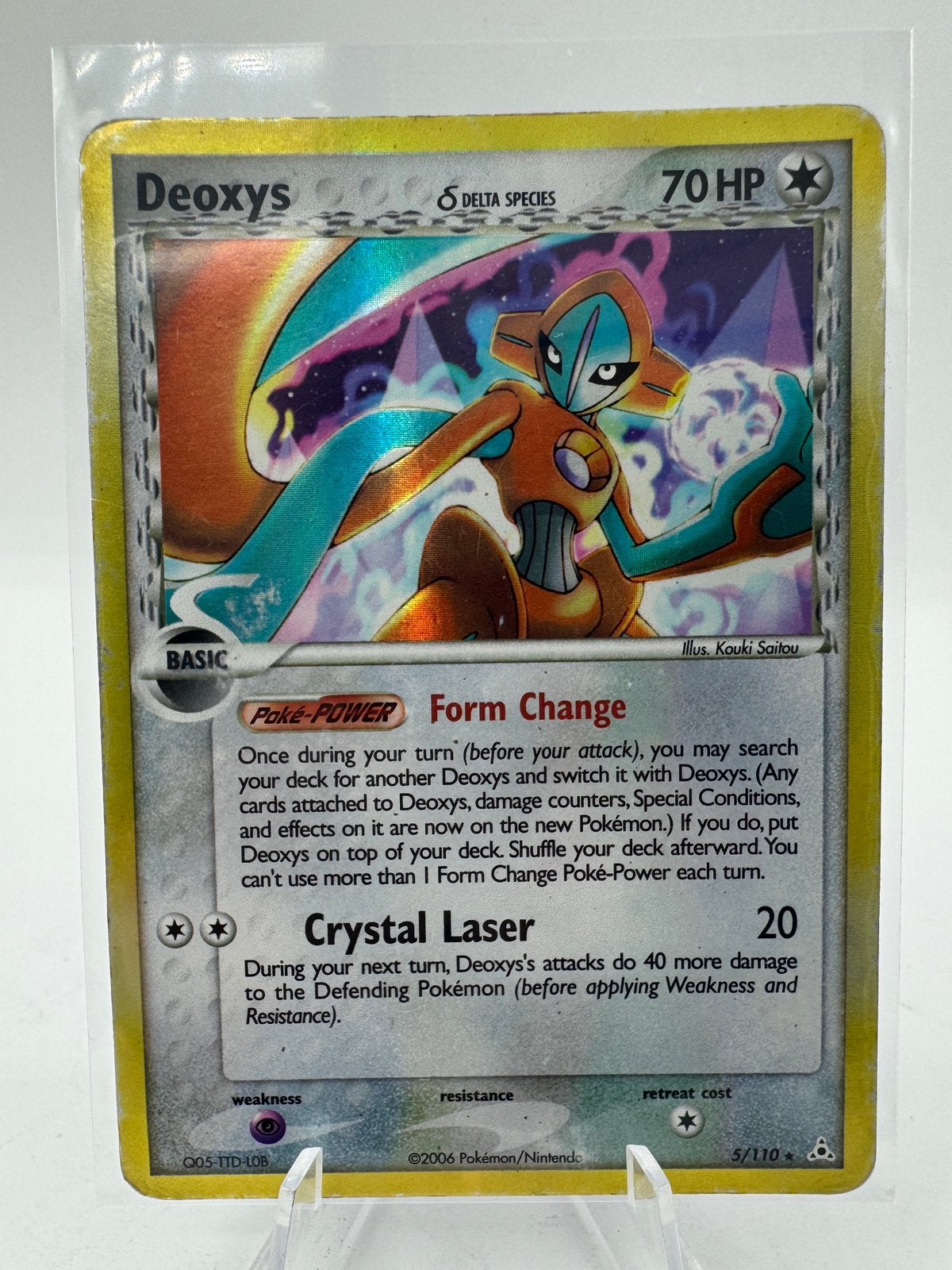 Deoxys δ delta species 5/110, Hobby en Vrije tijd, Verzamelkaartspellen | Pokémon, Ophalen of Verzenden, Gebruikt, Losse kaart