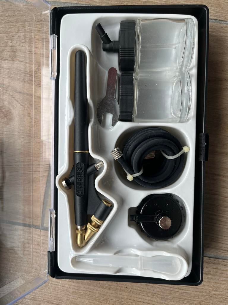 Airpress Airbrush Kit voor Compressor - Model AB-9, Ophalen of Verzenden, Zo goed als nieuw, Airbrush en Toebehoren