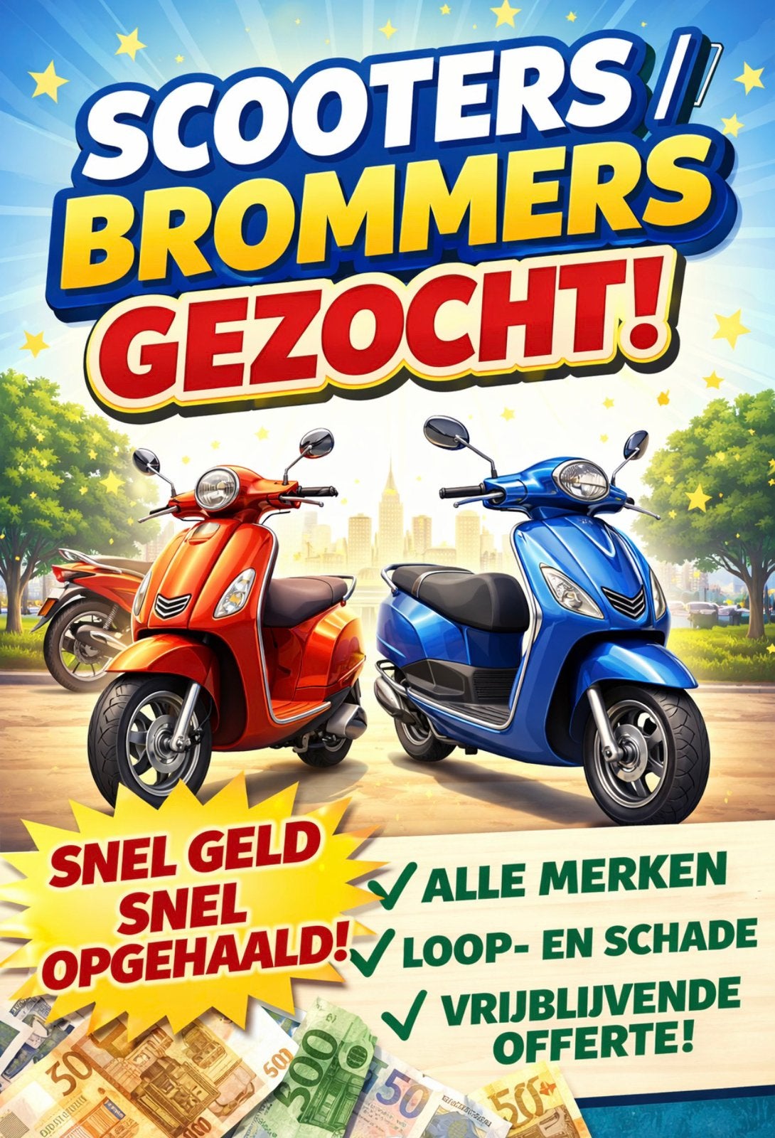 Scooters en brommers gezocht, Ophalen of Verzenden