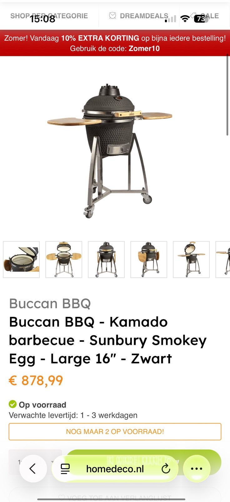 Nieuwe kamado BBQ, Ophalen, Nieuw, Met accessoires