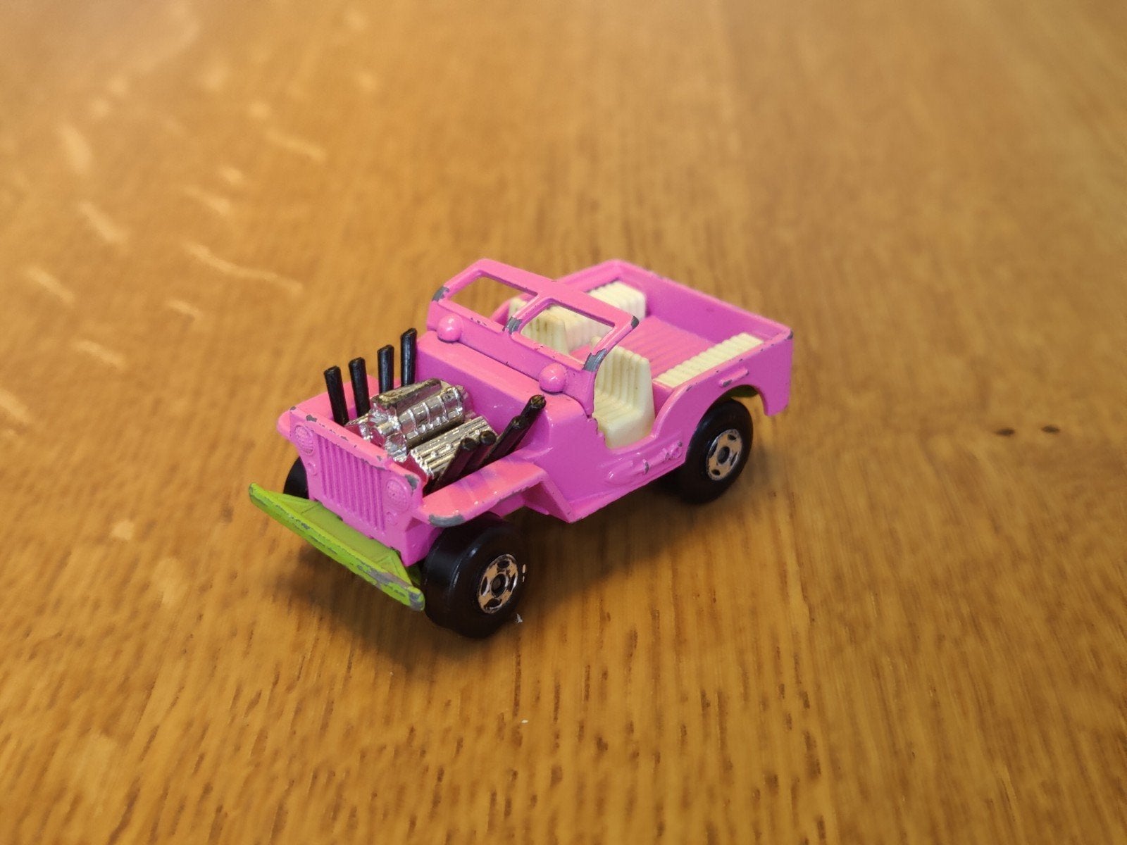 Matchbox JEEP Hot Rod ROZE, Ophalen of Verzenden, Zo goed als nieuw, Auto
