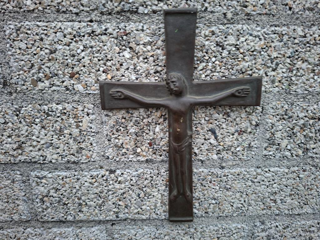 antiek brons christus aan het het kruis zijn lijdensweg, Antiek en Kunst, Ophalen of Verzenden