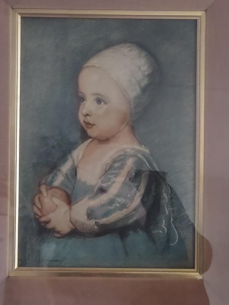schilderij Geraamd in een zware klassieke lijst, Antiek en Kunst, Kunst | Schilderijen | Klassiek, Ophalen