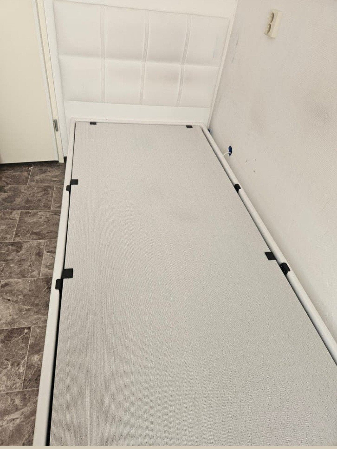 Boxspring met opbergruimte, matras (30cm) en topper (10cm), Ophalen, 90 cm, Eenpersoons, Zo goed als nieuw