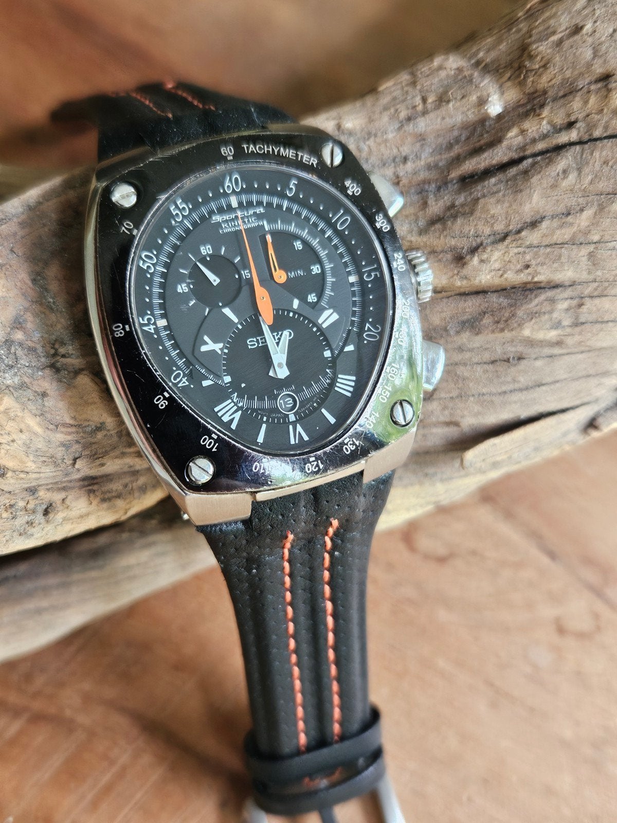 Seiko sportura chronograph, Sieraden, Tassen en Uiterlijk, Horloges | Heren, Ophalen of Verzenden, Zo goed als nieuw, Staal, Seiko