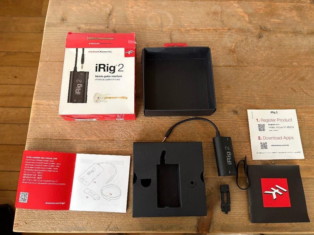 IK Multimedia iRig 2 Gitaar Interface – Compleet in doos, Ophalen of Verzenden, Zo goed als nieuw, Elektrische gitaar