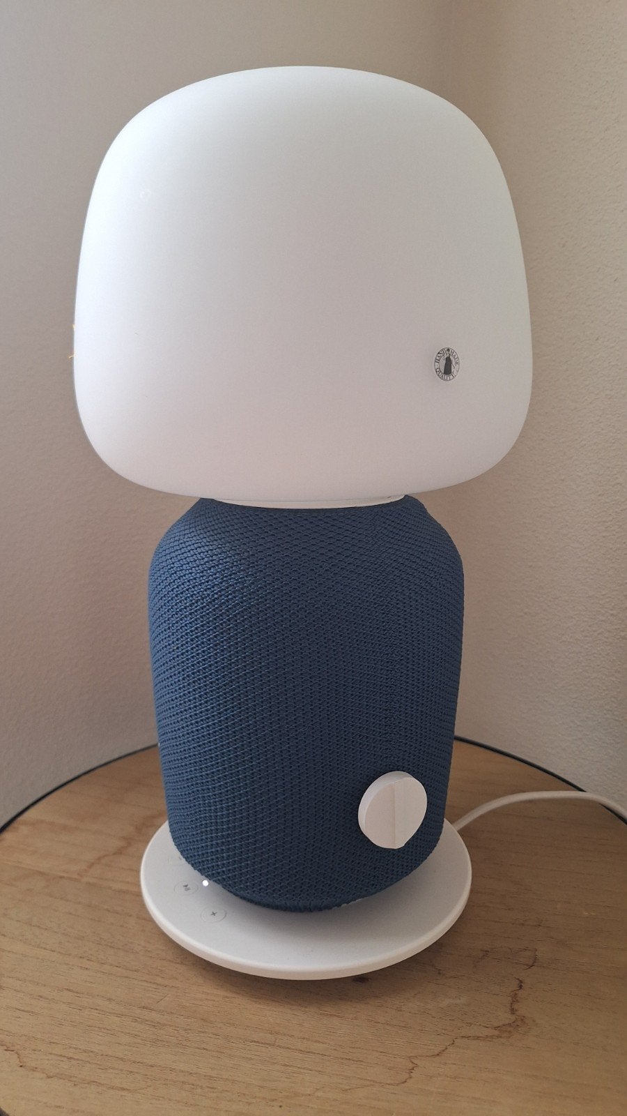 IKEA Symfonisk Tafellamp met WiFi Speaker - Blauw, Audio, Tv en Foto, Ophalen, Slimme speaker, WiFi, Zo goed als nieuw
