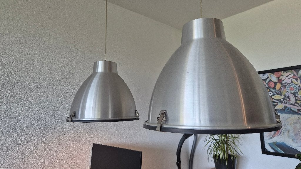 Hanglamp, Ophalen, Gebruikt, Metaal, Industrieel