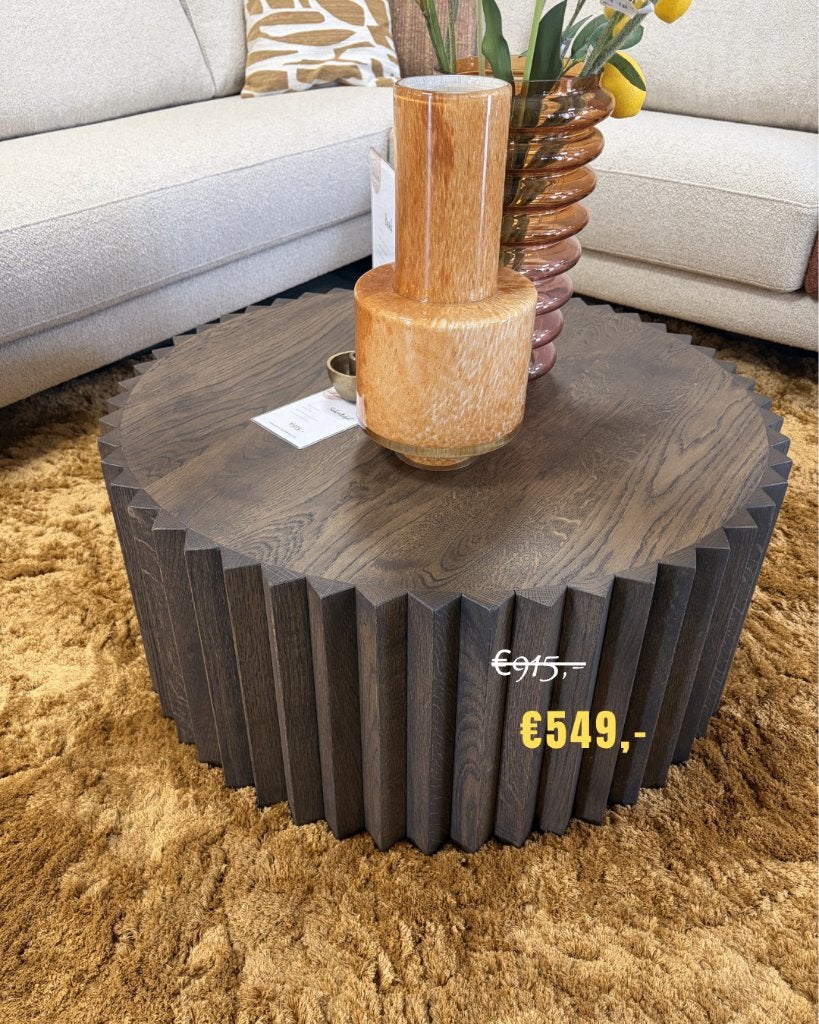 Salontafel kartel hout, Ophalen, 50 – 75, 50 tot 100 cm, Rond