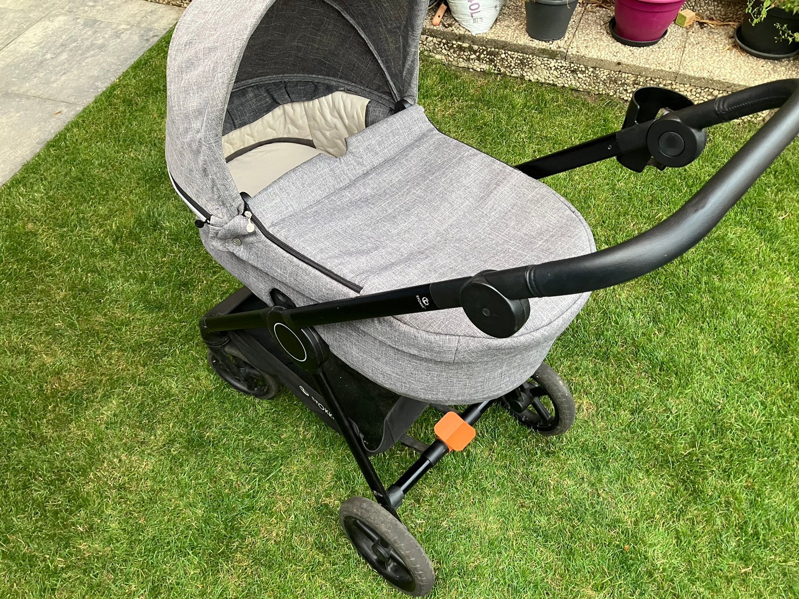Stokke Beat kinderwagen compleet, Gebruikt, Combiwagen, Verstelbare duwstang, Ophalen
