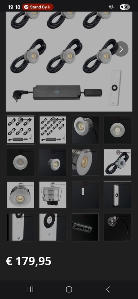 Cree LED Veranda Inbouwspot Sevilla - Set van 6, Minder dan 50 watt, Ophalen of Verzenden, Netvoeding, Spots