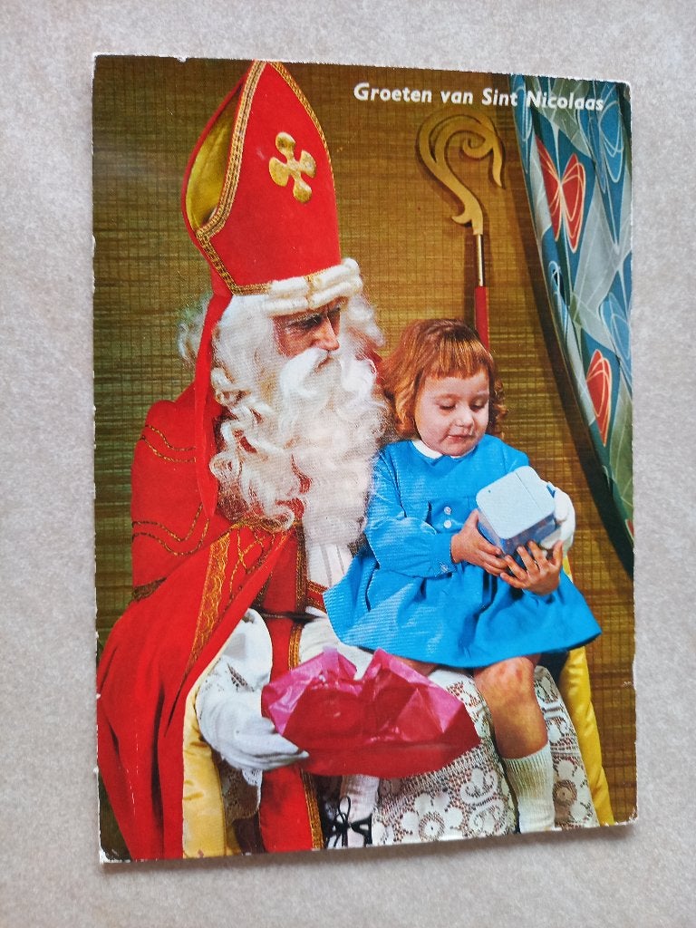 Sinterklaas - Sint Nicolaas ansichtkaart 08, Verzamelen, Ansichtkaarten | Themakaarten, Verzenden, 1960 tot 1980, Gelopen, Feest(dag)