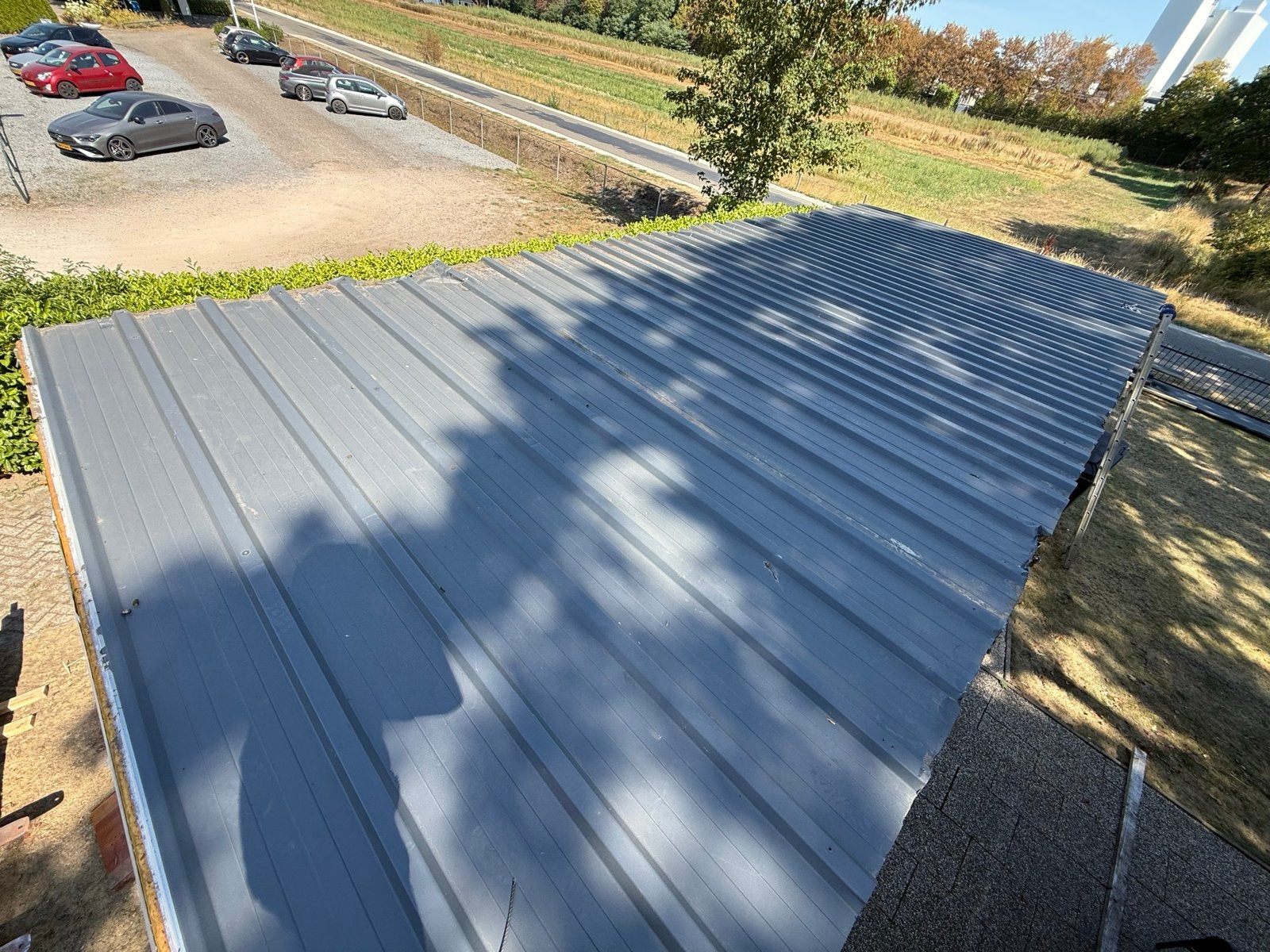 Gebruikte metalen dakplaten - Ideaal voor schuur of afdak, Doe-het-zelf en Verbouw, Dakpannen en Dakbedekking, Gebruikt, 15 m² of meer