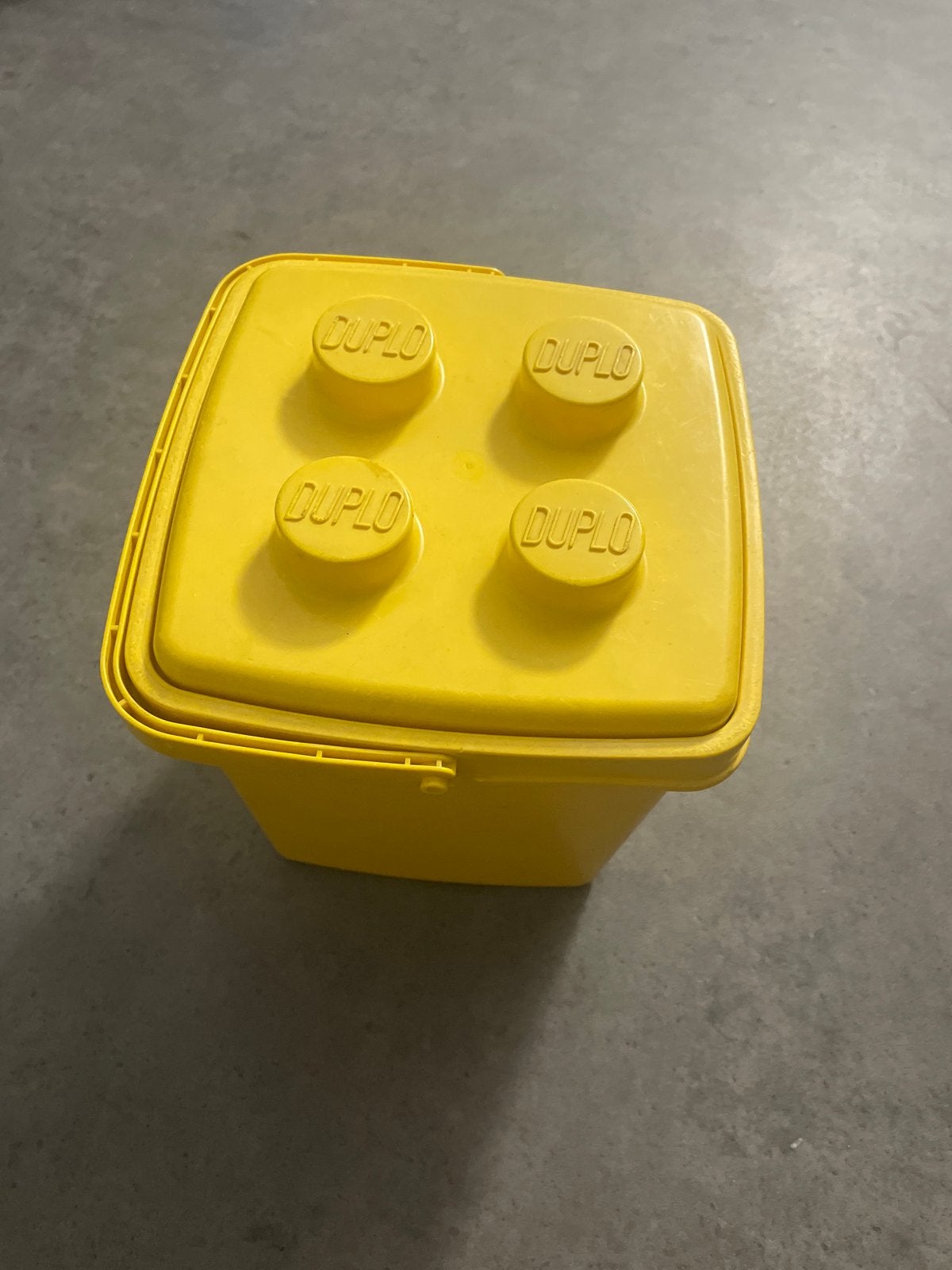 Gele Duplo opbergdoos, Ophalen of Verzenden, Gebruikt, Overige typen, Duplo