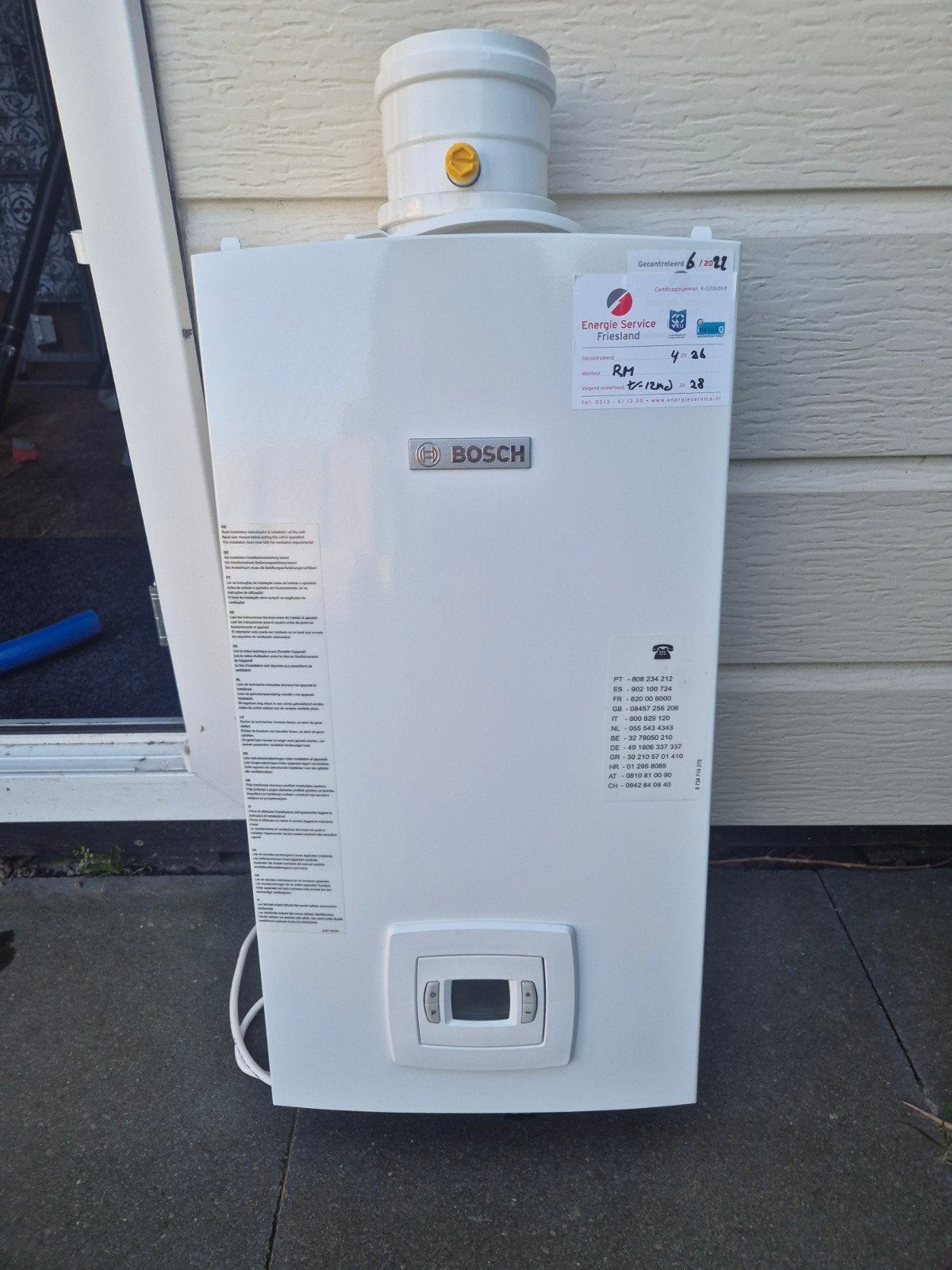 Bosch GWH 12 CTDE 31 F5 Geiser, Doe-het-zelf en Verbouw, Ophalen, Overige typen, Minder dan 60 cm, Zo goed als nieuw