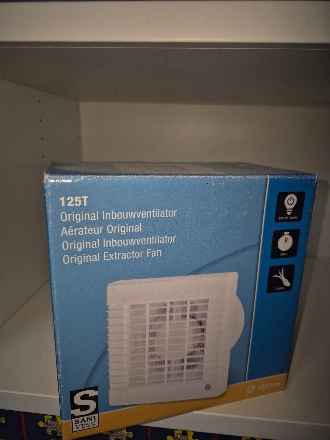 Nieuwe Sani Veski 125T Inbouwventilator - Origineel, Doe-het-zelf en Verbouw, Ophalen of Verzenden, Nieuw, Ventilator