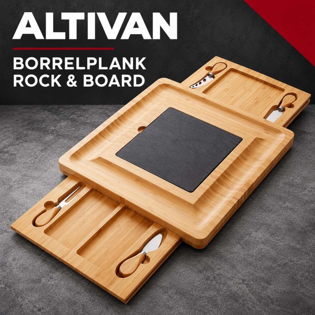 Altivan Borrelplank Rock & Board met lades en kaasmesjes, Nieuw, <redacted>, Altivan, Ophalen