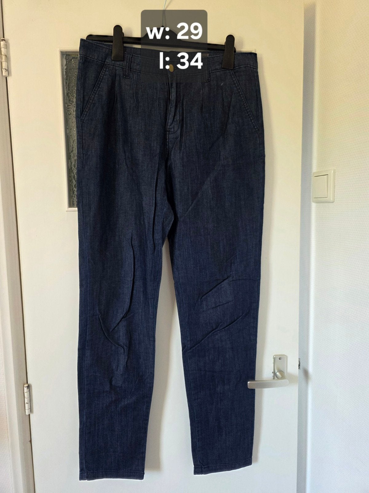 Donkerblauwe jeans W29 L34, Onbekend, Blauw, W32 (confectie 46) of kleiner, Ophalen of Verzenden
