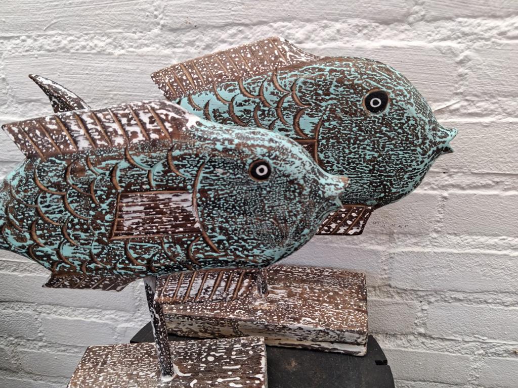 Ibiza Beach Vibes koi fish on stand m, Verzenden