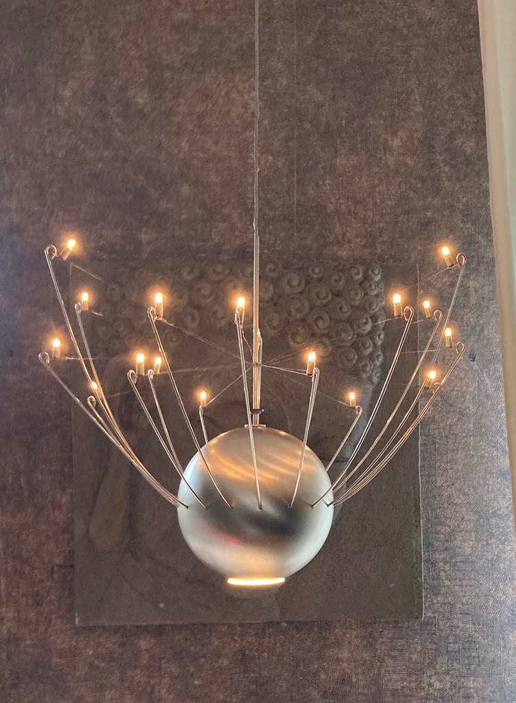 Quasar Jan Pauwels Ork Grande design lamp 18 lichtpunten., Huis en Inrichting, Lampen | Hanglampen, Ophalen, Design Space Age Jan Pauwels