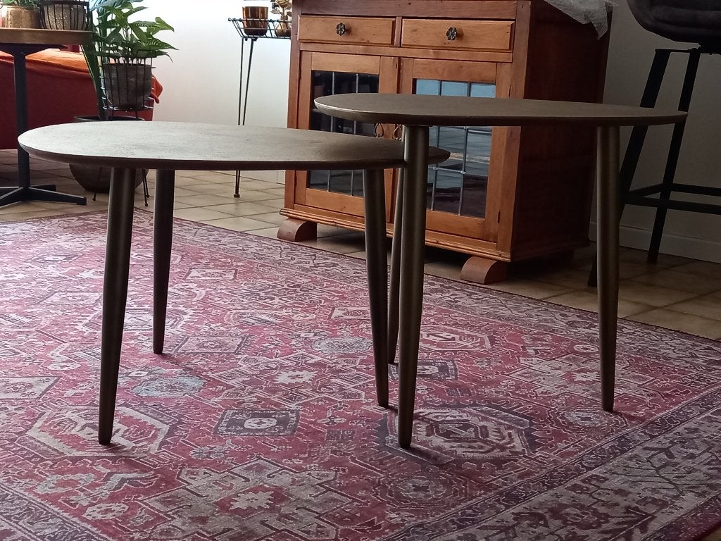 Industriele salon/bijzettafeltjes, Ophalen, 50 tot 100 cm, Eikenhout, Nieuw