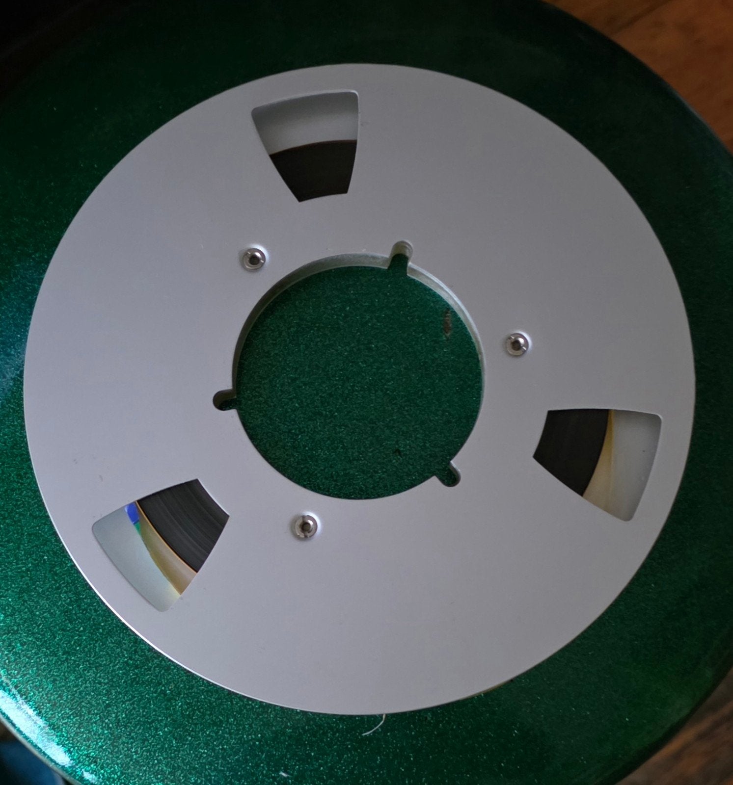 18 cm  alluminium spoel met band voor bandrecorder, Ophalen of Verzenden, Onderdeel