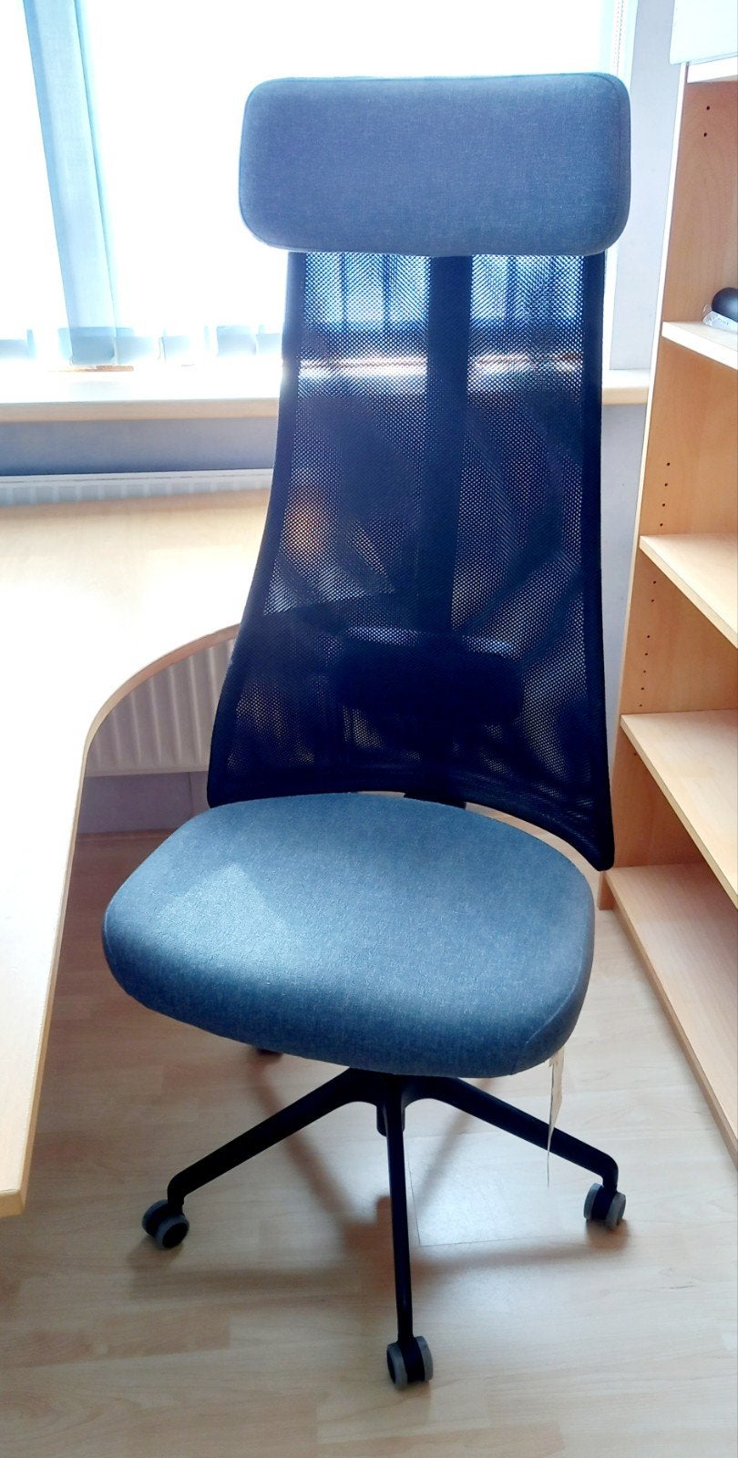 Ikea Järvfjället ergonomische bureaustoel, Ophalen, Blauw, Zo goed als nieuw, Bureaustoel