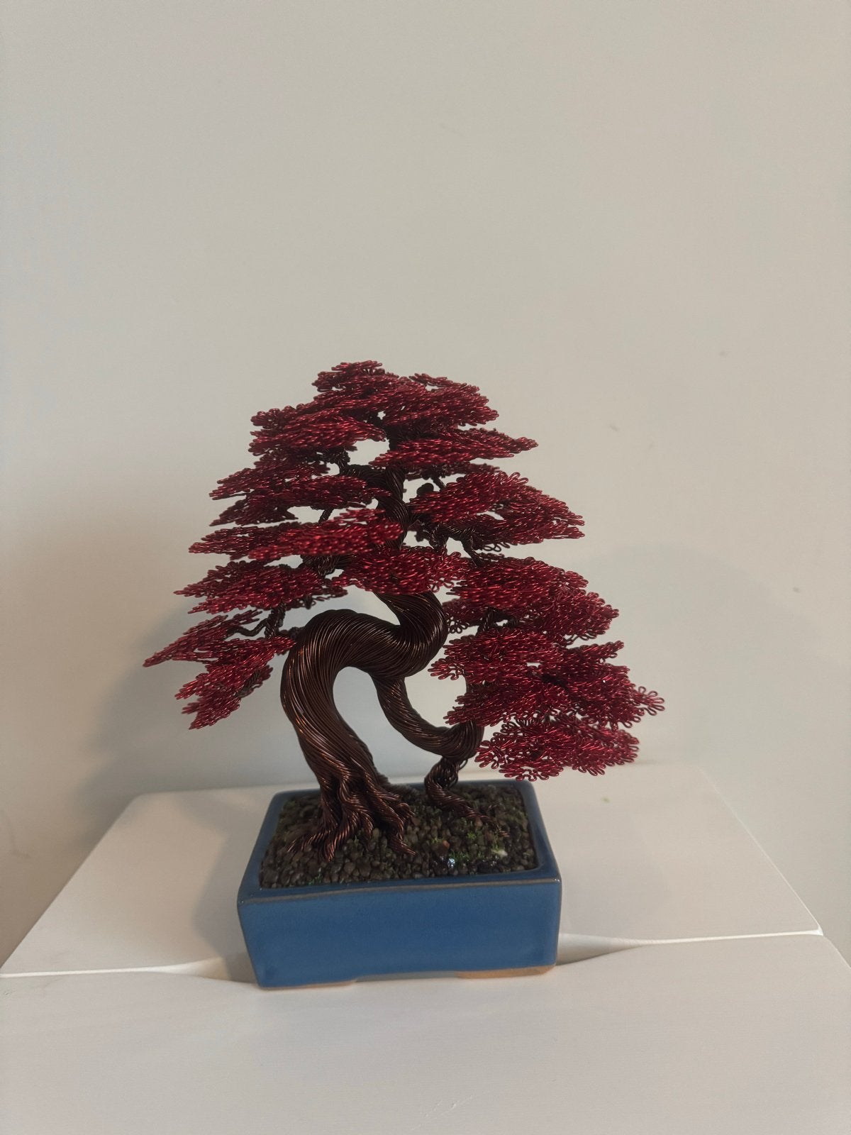 Rode Bonsai / Wire Tree – Metaaldraad – Handmade – Nieuw, Meerkleurig, Verzenden, Zo goed als nieuw, Metaal