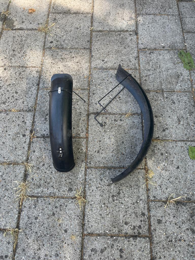 Zwarte Spatborden voor Fatbike - Gebruikt, Fietsen en Brommers, Fietsonderdelen, Kunststof, Ophalen of Verzenden, Stadsfiets, Gebruikt