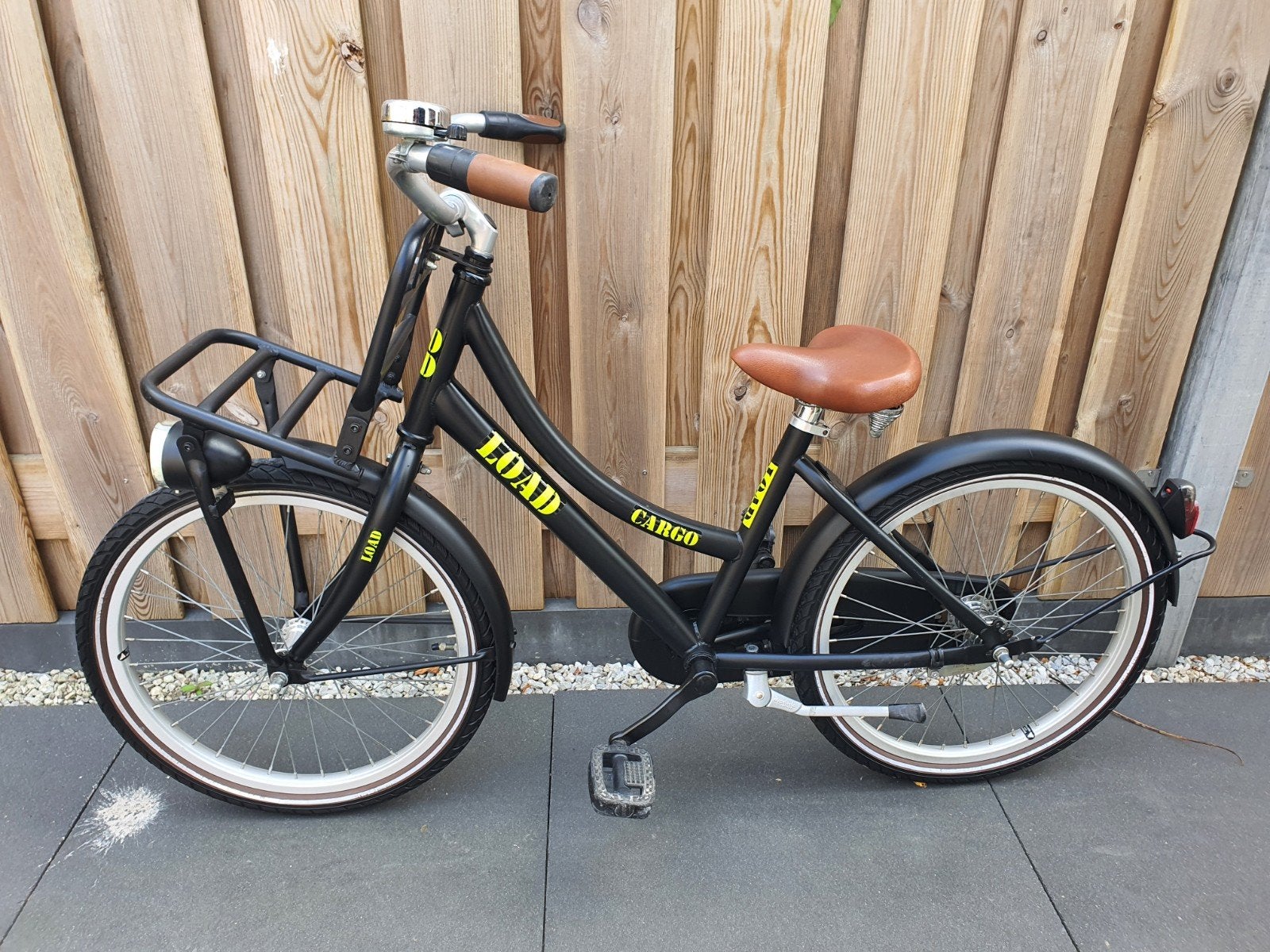 Cargo Load 20 inch Meisjesfiets Transporter zwart, Ophalen, Cargo Load, Zo goed als nieuw, Terugtraprem